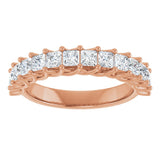 10K Gold Square Natural Diamond Woven-Design Anniversary Band – 1/3–1 1/3 CTW - Rose Gold - view 3