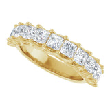 10K Gold Square Lab-Grown Diamond Woven-Design Anniversary Band – 1 3/8–4 CTW - Yellow Gold - view 5
