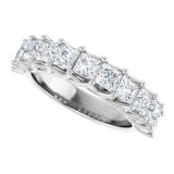 10K Gold Square Natural Diamond Woven-Design Anniversary Band – 1 3/4–3 9/10 CTW - White Gold - view 5