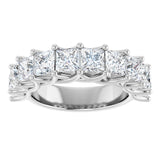 10K Gold Square Lab-Grown Diamond Woven-Design Anniversary Band – 1 3/8–4 CTW - White Gold - view 3