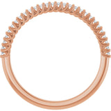 10K Gold Round Lab-Grown Diamond Woven-Design Anniversary Band – 1/8–1/3 CTW - Rose Gold - view 2