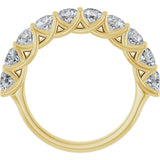 10K Gold Round Lab-Grown Diamond Woven-Design Anniversary Band – 1 1/2–3 CTW - Yellow Gold - view 2