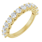 14K Gold Round Lab-Grown Diamond Woven-Design Anniversary Band – 1/2–1 CTW - Yellow Gold
