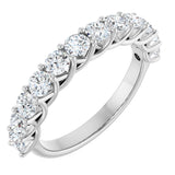 Platinum Round Lab-Grown Diamond Woven-Design Anniversary Band – 1/2–1 CTW