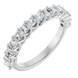 Platinum Asscher Natural Diamond Woven-Design Anniversary Band – 3/4–1 1/8 CTW