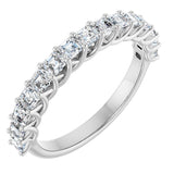 Platinum Asscher Natural Diamond Woven-Design Anniversary Band – 3/4–1 1/8 CTW