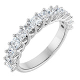 10K Gold Square Lab-Grown Diamond Woven-Design Anniversary Band – 1/3–1 1/4 CTW - White Gold