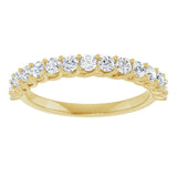 10K Gold Round Lab-Grown Diamond Woven-Design Anniversary Band – 1/2–1 1/3 CTW - Yellow Gold - view 3