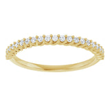 10K Gold Round Lab-Grown Diamond Woven-Design Anniversary Band – 1/8–1/3 CTW - Yellow Gold - view 3