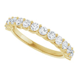 10K Gold Round Natural Diamond Woven-Design Anniversary Band – 3/8–1 1/3 CTW - Yellow Gold - view 5