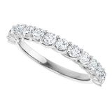 10K Gold Round Lab-Grown Diamond Woven-Design Anniversary Band – 1/2–1 1/3 CTW - White Gold - view 5