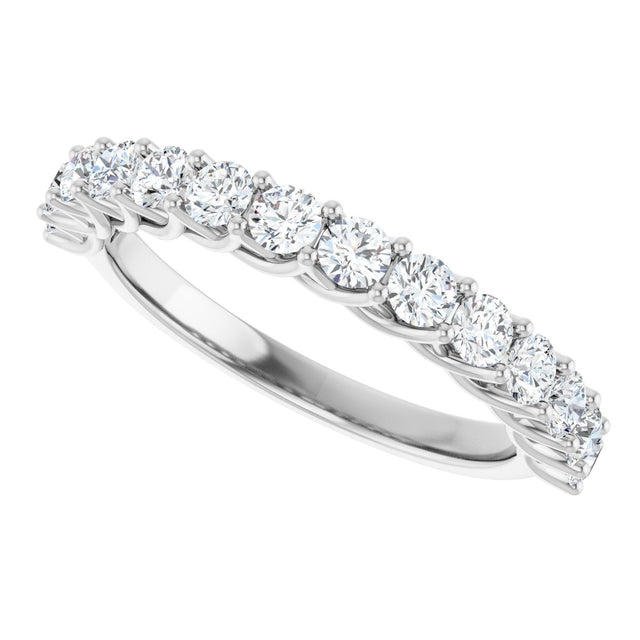 Platinum Round Lab-Grown Diamond Woven-Design Anniversary Band – 1/2–1 CTW - view 5