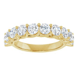 10K Gold Round Natural Diamond Woven-Design Anniversary Band – 1 5/8–2 3/4 CTW - Yellow Gold - view 3