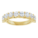 10K Gold Round Natural Diamond Woven-Design Anniversary Band – 1 5/8–2 3/4 CTW - Yellow Gold - view 3