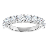 10K Gold Round Lab-Grown Diamond Woven-Design Anniversary Band – 1 1/2–3 CTW - White Gold - view 3