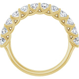 10K Gold Round Lab-Grown Diamond Woven-Design Anniversary Band – 1/2–1 1/3 CTW - Yellow Gold - view 2