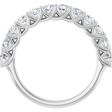 Platinum Round Lab-Grown Diamond Woven-Design Anniversary Band – 1/2–1 CTW - view 2