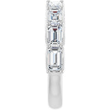 Platinum Emerald Lab-Grown Diamond Woven-Design Anniversary Band – 2 3/4 CTW - view 4