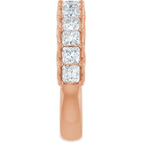 10K Gold Square Lab-Grown Diamond Woven-Design Anniversary Band – 1 3/8–4 CTW - Rose Gold - view 4