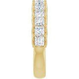 10K Gold Square Natural Diamond Woven-Design Anniversary Band – 1 3/4–3 9/10 CTW - Yellow Gold - view 4