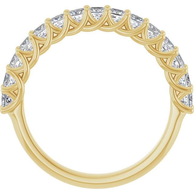 10K Gold Square Lab-Grown Diamond Woven-Design Anniversary Band – 1/3–1 1/4 CTW - Yellow Gold - view 2