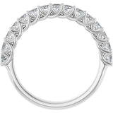 Platinum Square Natural Diamond Woven-Design Anniversary Band – 1/2–1 1/3 CTW - view 2