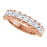 10K Gold Square Lab-Grown Diamond Woven-Design Anniversary Band – 1 3/8–4 CTW - Rose Gold - view 5