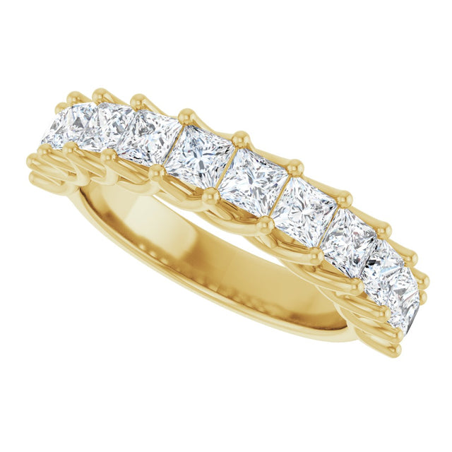10K Gold Square Lab-Grown Diamond Woven-Design Anniversary Band – 1 3/8–4 CTW - Yellow Gold - view 5
