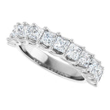 10K Gold Square Lab-Grown Diamond Woven-Design Anniversary Band – 1 3/8–4 CTW - White Gold - view 5