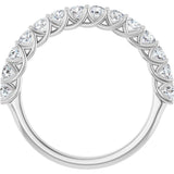 Platinum Round Lab-Grown Diamond Woven-Design Anniversary Band – 1/2–1 CTW - view 2