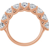 10K Gold Round Lab-Grown Diamond Woven-Design Anniversary Band – 1 1/2–3 CTW - Rose Gold - view 2
