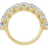 10K Gold Round Lab-Grown Diamond Woven-Design Anniversary Band – 1 1/2–3 CTW - Yellow Gold - view 2