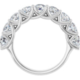 10K Gold Round Lab-Grown Diamond Woven-Design Anniversary Band – 1 1/2–3 CTW - White Gold - view 2