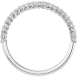 10K Gold Square Lab-Grown Diamond Woven-Design Anniversary Band – 1/3–1 1/4 CTW - White Gold - view 2