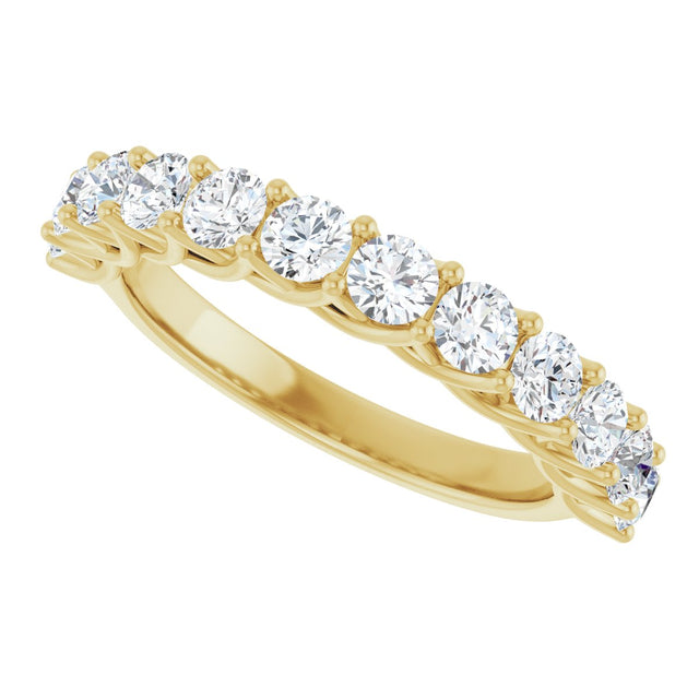 10K Gold Round Lab-Grown Diamond Woven-Design Anniversary Band – 1/2–1 1/3 CTW - Yellow Gold - view 5