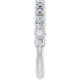 Platinum Asscher Natural Diamond Woven-Design Anniversary Band – 3/4–1 1/8 CTW - view 4