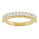 10K Gold Square Natural Diamond Woven-Design Anniversary Band – 1/3–1 1/3 CTW - Yellow Gold - view 3