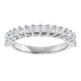 10K Gold Square Lab-Grown Diamond Woven-Design Anniversary Band – 1/3–1 1/4 CTW - White Gold - view 3