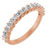 14K Gold Asscher Natural Diamond Woven-Design Anniversary Band – 3/4–1 1/8 CTW - Rose Gold