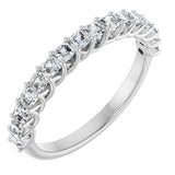 Platinum Asscher Natural Diamond Woven-Design Anniversary Band – 3/4–1 1/8 CTW