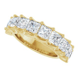 10K Gold Square Lab-Grown Diamond Woven-Design Anniversary Band – 1 3/8–4 CTW - Yellow Gold - view 5