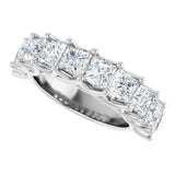 10K Gold Square Lab-Grown Diamond Woven-Design Anniversary Band – 1 3/8–4 CTW - White Gold - view 5