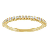 10K Gold Round Lab-Grown Diamond Woven-Design Anniversary Band – 1/8–1/3 CTW - Yellow Gold - view 3