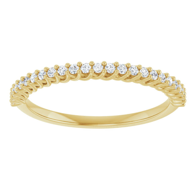 10K Gold Round Lab-Grown Diamond Woven-Design Anniversary Band – 1/8–1/3 CTW - Yellow Gold - view 3