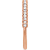 10K Gold Square Lab-Grown Diamond Woven-Design Anniversary Band – 1/3–1 1/4 CTW - Rose Gold - view 4