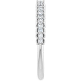 10K Gold Square Natural Diamond Woven-Design Anniversary Band – 1/3–1 1/3 CTW - White Gold - view 4