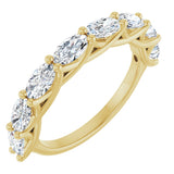 10K Gold Oval Lab-Grown Diamond Woven-Design Anniversary Band – 1 3/8 CTW - Yellow Gold