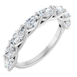 Platinum Oval Lab-Grown Diamond Woven-Design Anniversary Band – 5x3 mm Stones