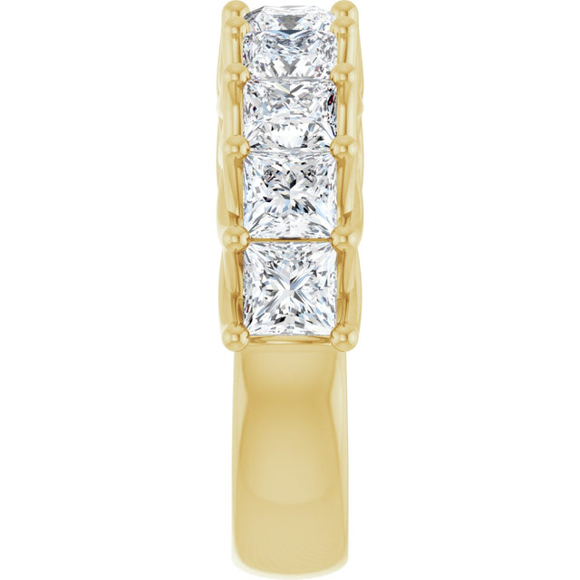 10K Gold Square Natural Diamond Woven-Design Anniversary Band – 1 3/4–3 9/10 CTW - Yellow Gold - view 4