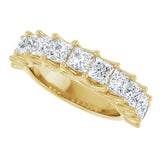 10K Gold Square Natural Diamond Woven-Design Anniversary Band – 1 3/4–3 9/10 CTW - Yellow Gold - view 5